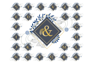 Floral Blue and Gold Deco Monogram: A Strategic Design Asset