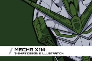 Mecha X114 T-Shirt Illustration: A Versatile Design for Creative Projects
