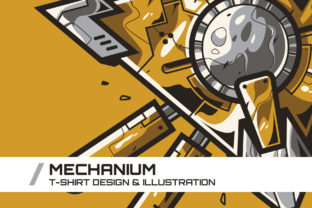 Mechanium T-Shirt Illustration: A Versatile Design for Creative Projects