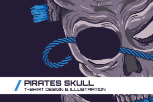 Pirates Skull T-Shirt Illustration: A Versatile Design for Creative Projects